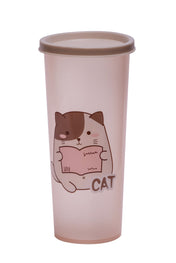 Adore Dunk! The Spill Proof Tumbler with Lid 450ml -Pink Cat