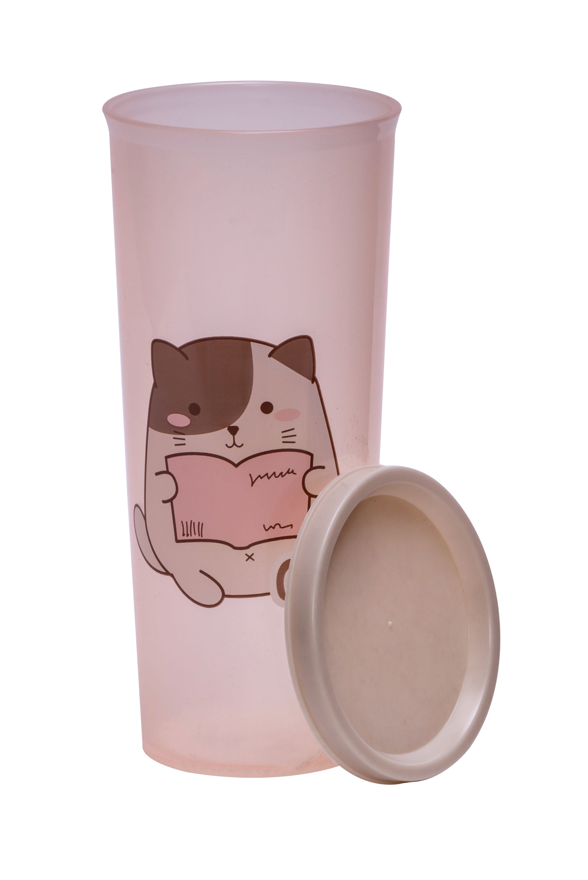 Adore Dunk! The Spill Proof Tumbler with Lid 450ml -Pink Cat