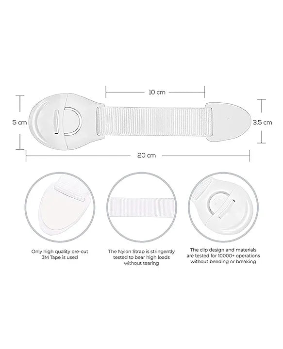 Adore Baby Child Proofing Safety Nylon Belt  Pack Of 4