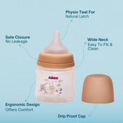 Adore Skoot Jr 2 Stage Wideneck Feeding Bottle - 125ml - Brown