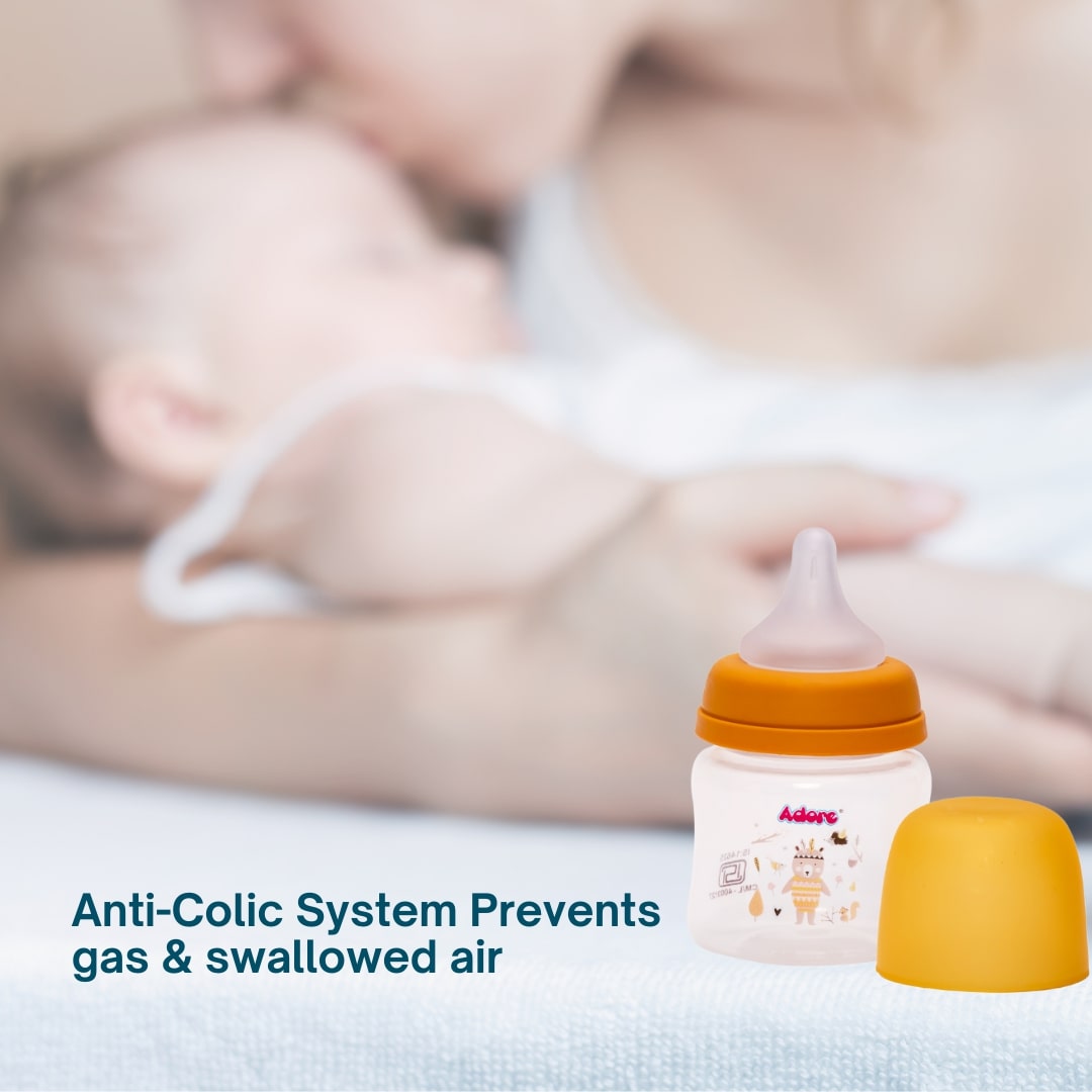 Adore Skoot Jr 2 Stage Wideneck Feeding Bottle - 125ml - Yellow