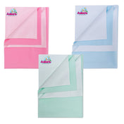 Adore Instadry Baby Bed Protector Combo-Pack of 3- SeaGreen, Sky Blue & Baby Pink