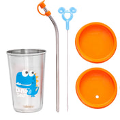 Adore  Bliss Printed Stainless Steel Tumbler - 300ml - Orange