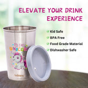 Adore  Bliss Printed Stainless Steel Tumbler - 300ml - Grey