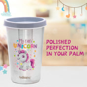 Adore  Bliss Printed Stainless Steel Tumbler - 300ml - Grey