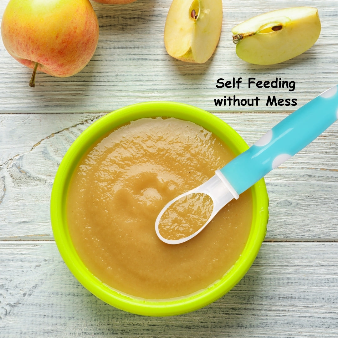 Adore ACE Flexi Silicone Feeding Spoon Set- Pack of 2 - Blue