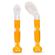 Adore ACE Flexi Silicone Feeding Spoon Set- Pack of 2 - Yellow