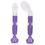 Adore ACE Flexi Silicone Feeding Spoon Set- Pack of 2 - Purple