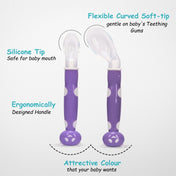 Adore ACE Flexi Silicone Feeding Spoon Set- Pack of 2 - Purple
