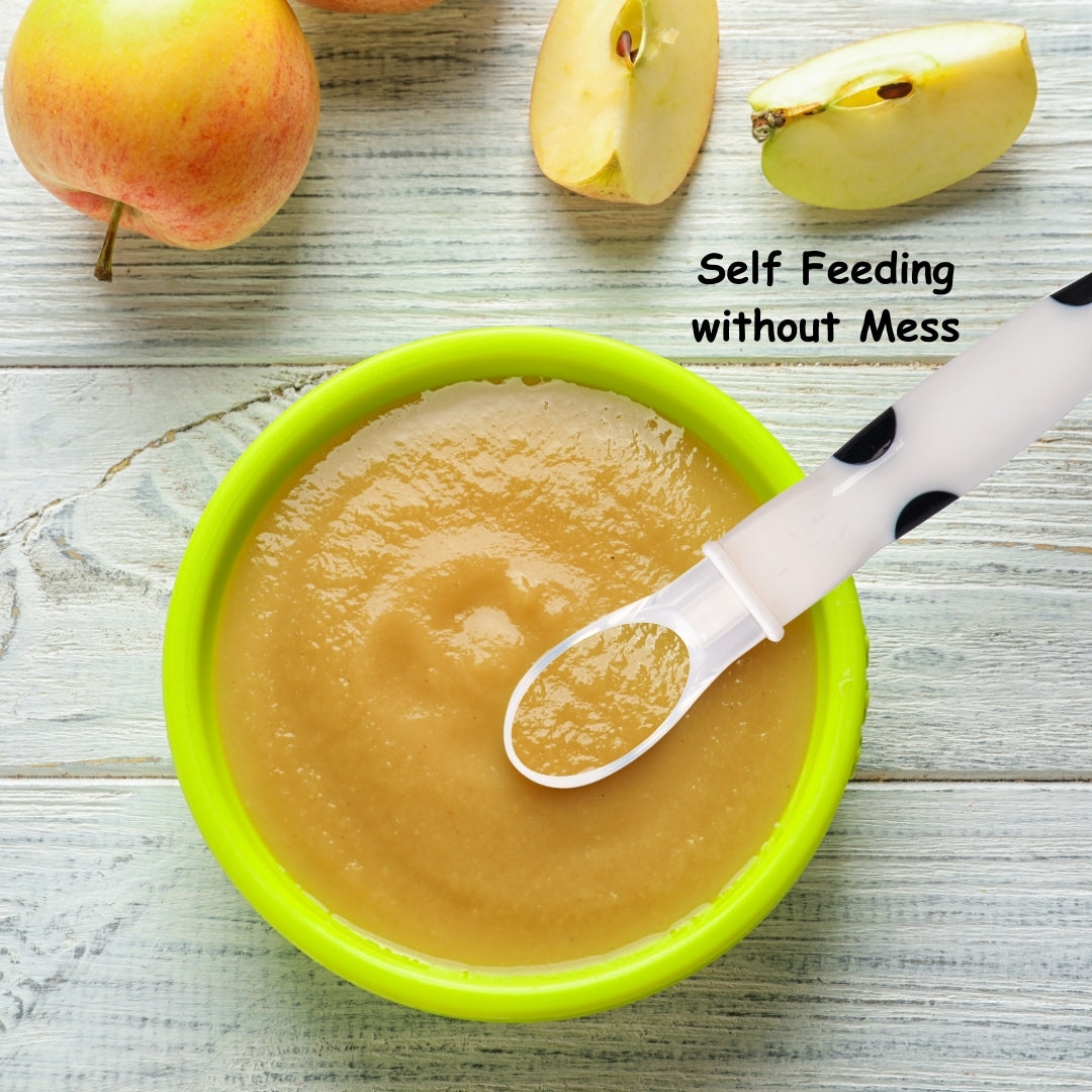 Adore ACE Flexi Silicone Feeding Spoon Set- Pack of 2 - White