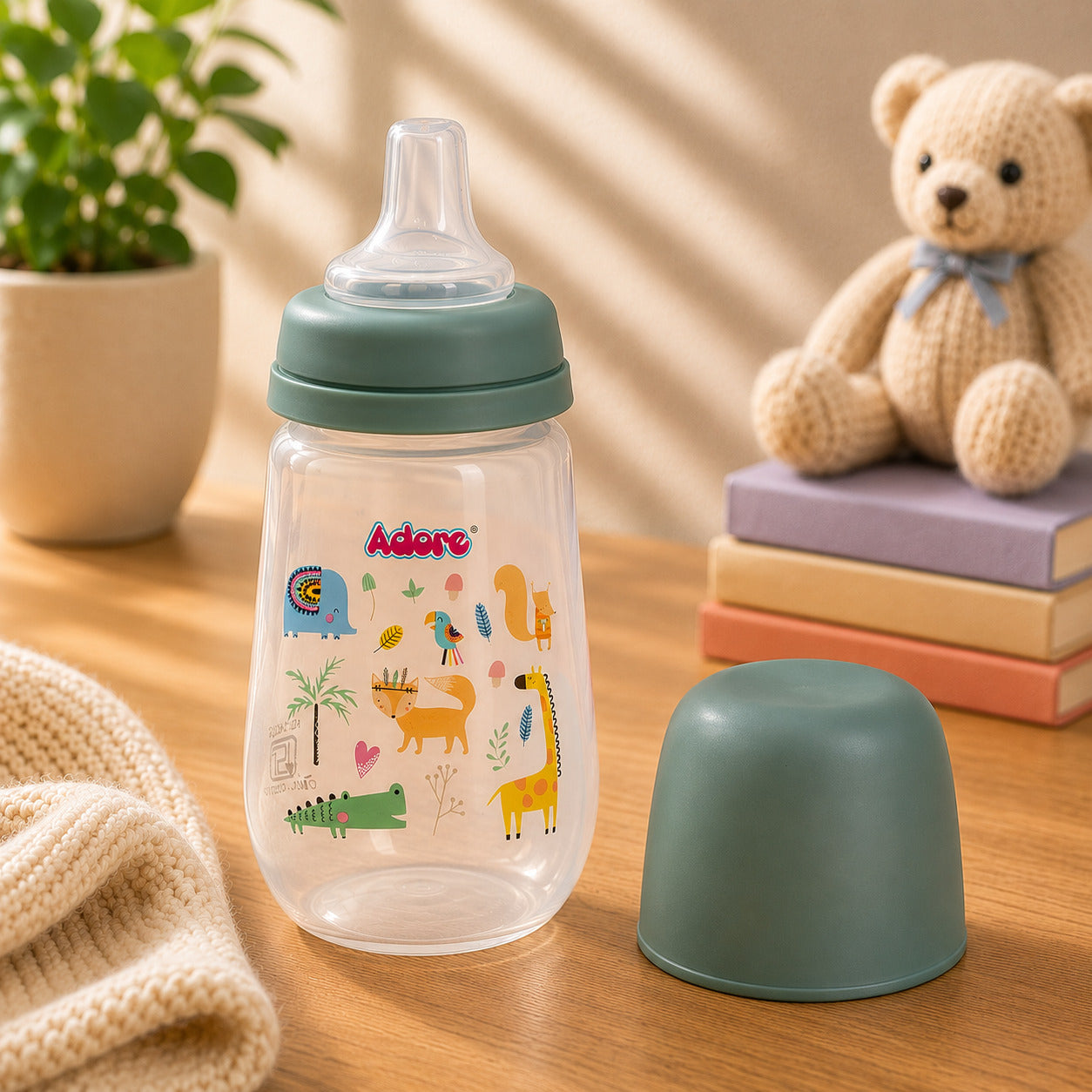 Adore Meta Wideneck Spout Sipper- Spill Proof- 250ml - Green