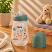 Adore Zeta Wideneck Straw Sipper- Spill Proof- 250ml - Green