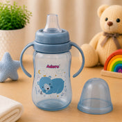 Adore ARRO Soft Spout Sipper with Dust Free Cap and Twin Handle 270ml - Blue
