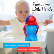 Adore Sippero Sports Straw Sipper with Gravity Ball and Retractable Dust Free Cap- 300ml- Blue