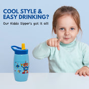 Adore Kiddo Flip to Sip Sports Sipper with Handle- 420ml -Blue