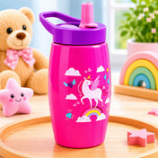 Adore Kiddo Flip to Sip Sports Sipper with Handle- 420ml -Pink