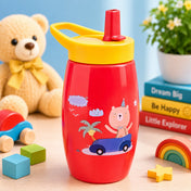 Adore Kiddo Flip to Sip Sports Sipper with Handle- 420ml -Red