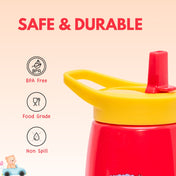 Adore Kiddo Flip to Sip Sports Sipper with Handle- 420ml -Red