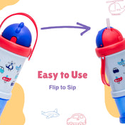 Adore Snacker Jack -The Sip 'n' Snack Bot 'n' Pot with Handle- Blue