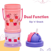 Adore Snacker Jack -The Sip 'n' Snack Bot 'n' Pot with Handle- Pink