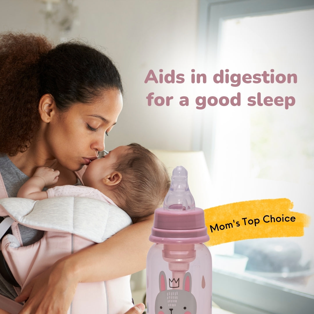 Adore Advanced CONTANGO- The Ventilated Anti-Colic Stem Baby Feeding Bottle- 250ml- Pink