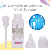Adore Advanced CONTANGO- The Ventilated Anti-Colic Stem Baby Feeding Bottle- 250ml- White