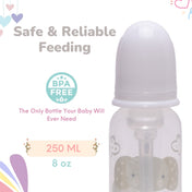 Adore Advanced CONTANGO- The Ventilated Anti-Colic Stem Baby Feeding Bottle- 250ml- White