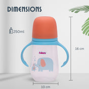 Adore Nok Nok Wide neck Feeding Bottle With Twin Handle 250ml - New Blue