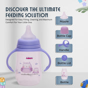 Adore Nok Nok Wide neck Feeding Bottle With Twin Handle 250ml - Purple