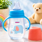 Adore Ireland Wide Neck Soft Spout sipper with Twin Handle-250ml- New Blue