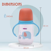 Adore Ireland Wide Neck Soft Spout sipper with Twin Handle-250ml- New Blue