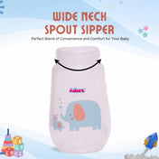 Adore Ireland Wide Neck Soft Spout sipper with Twin Handle-250ml- New Blue