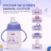 Adore Ireland Wide Neck Soft Spout sipper with Twin Handle-250ml- Purple
