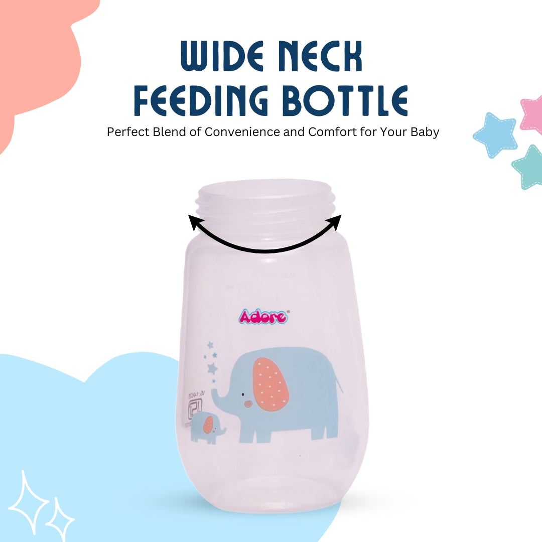 Adore Skoot Sr 2 Stage Wideneck Feeding Bottle - 250 ml - New Blue