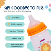 Adore Skoot Sr 2 Stage Wideneck Feeding Bottle - 250 ml - Orange