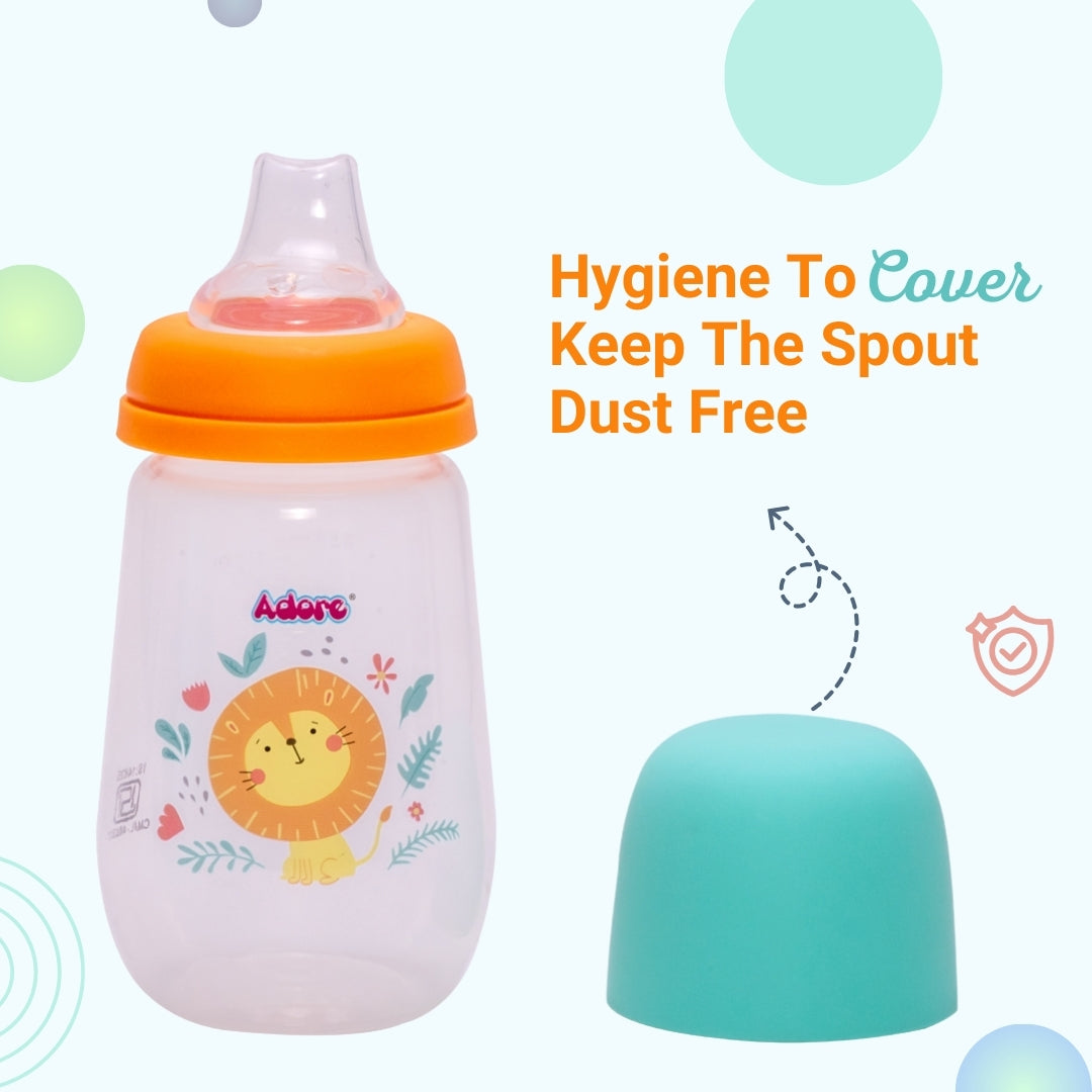 Adore Meta Wideneck Spout Sipper- Spill Proof- 250ml - Orange