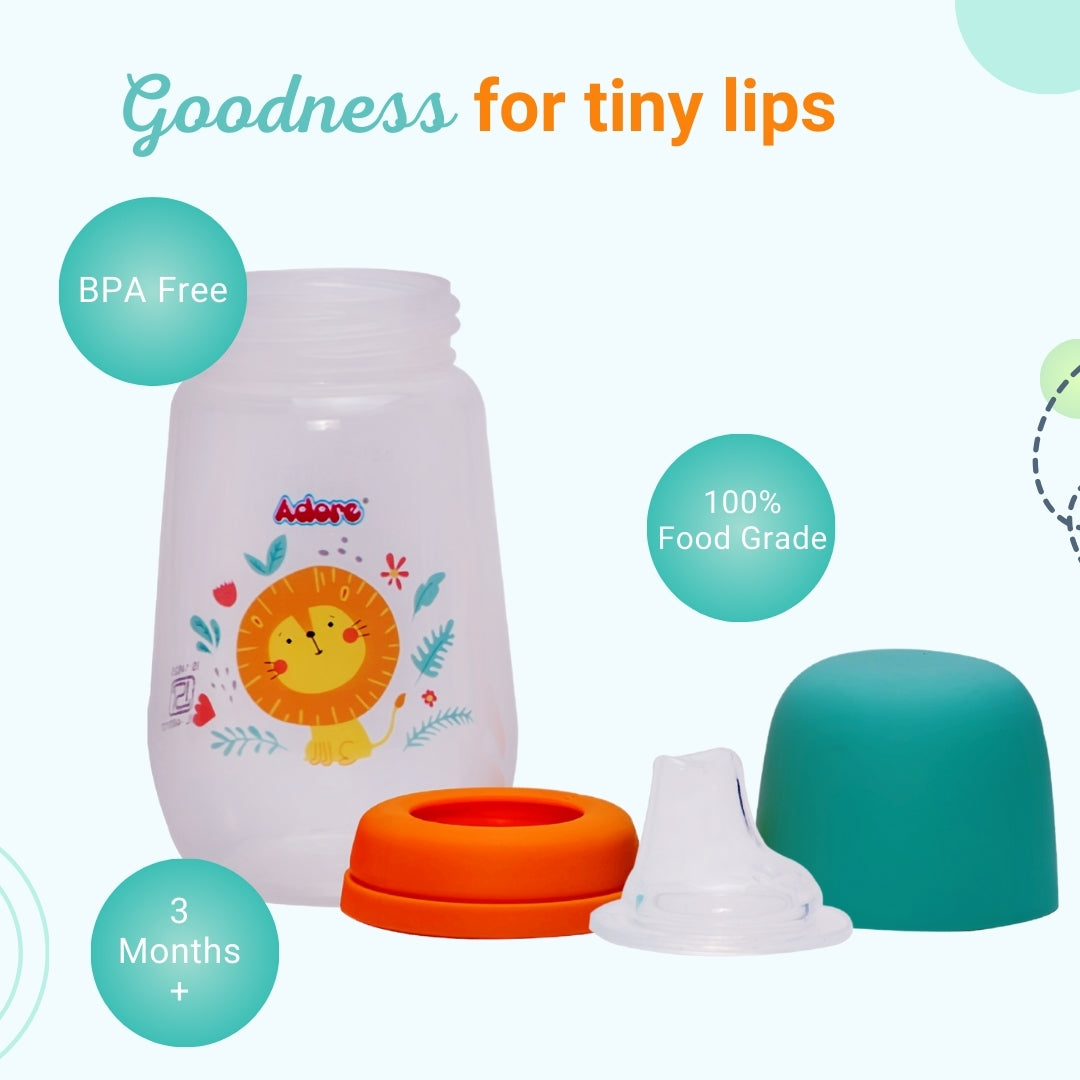 Adore Meta Wideneck Spout Sipper- Spill Proof- 250ml - Orange