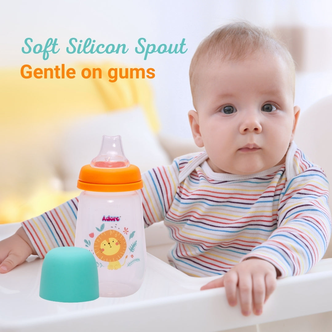 Adore Meta Wideneck Spout Sipper- Spill Proof- 250ml - Orange