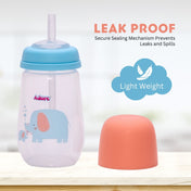 Adore Zeta Wideneck Straw Sipper- Spill Proof- 250ml - New Blue