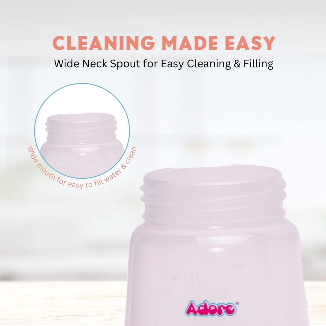 Adore Zeta Wideneck Straw Sipper- Spill Proof- 250ml - New Blue