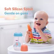 Adore Zeta Wideneck Straw Sipper- Spill Proof- 250ml - New Blue