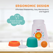 Adore Zeta Wideneck Straw Sipper- Spill Proof- 250ml - Orange