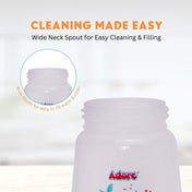 Adore Zeta Wideneck Straw Sipper- Spill Proof- 250ml - Orange