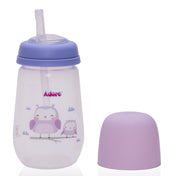 Adore Zeta Wideneck Straw Sipper- Spill Proof- 250ml - Purple