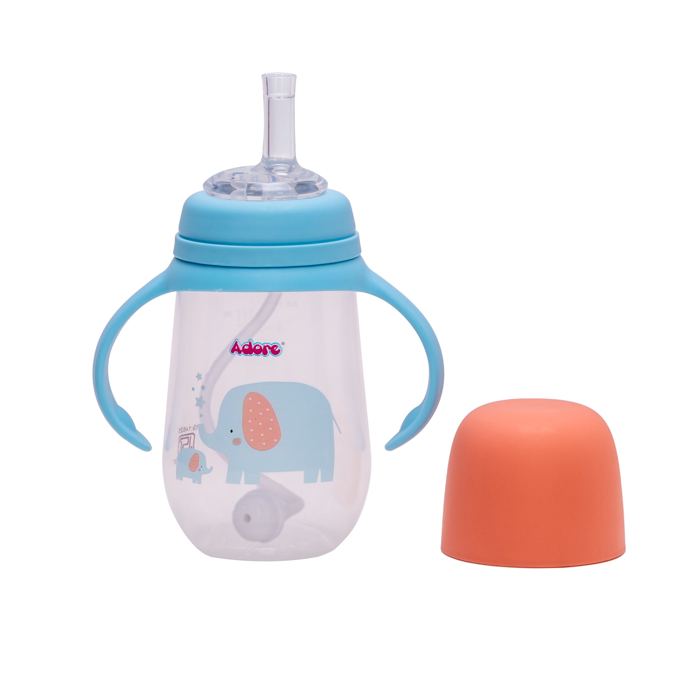 Adore Magnum Opus 4 Stage Wide Neck Feeding Bottle with Twin Handle- New Blue