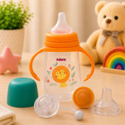 Adore Magnum Opus 4 Stage Wide Neck Feeding Bottle with Twin Handle- Orange