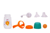 Adore Magnum Opus 4 Stage Wide Neck Feeding Bottle with Twin Handle- Orange