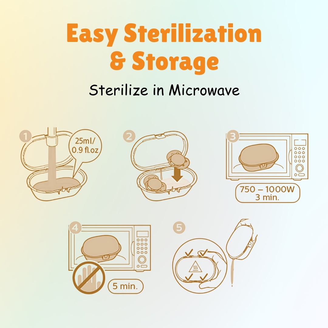 Adore Airo! The Symmetrical Pacifier that Glows in Dark with Storage Case- Beige