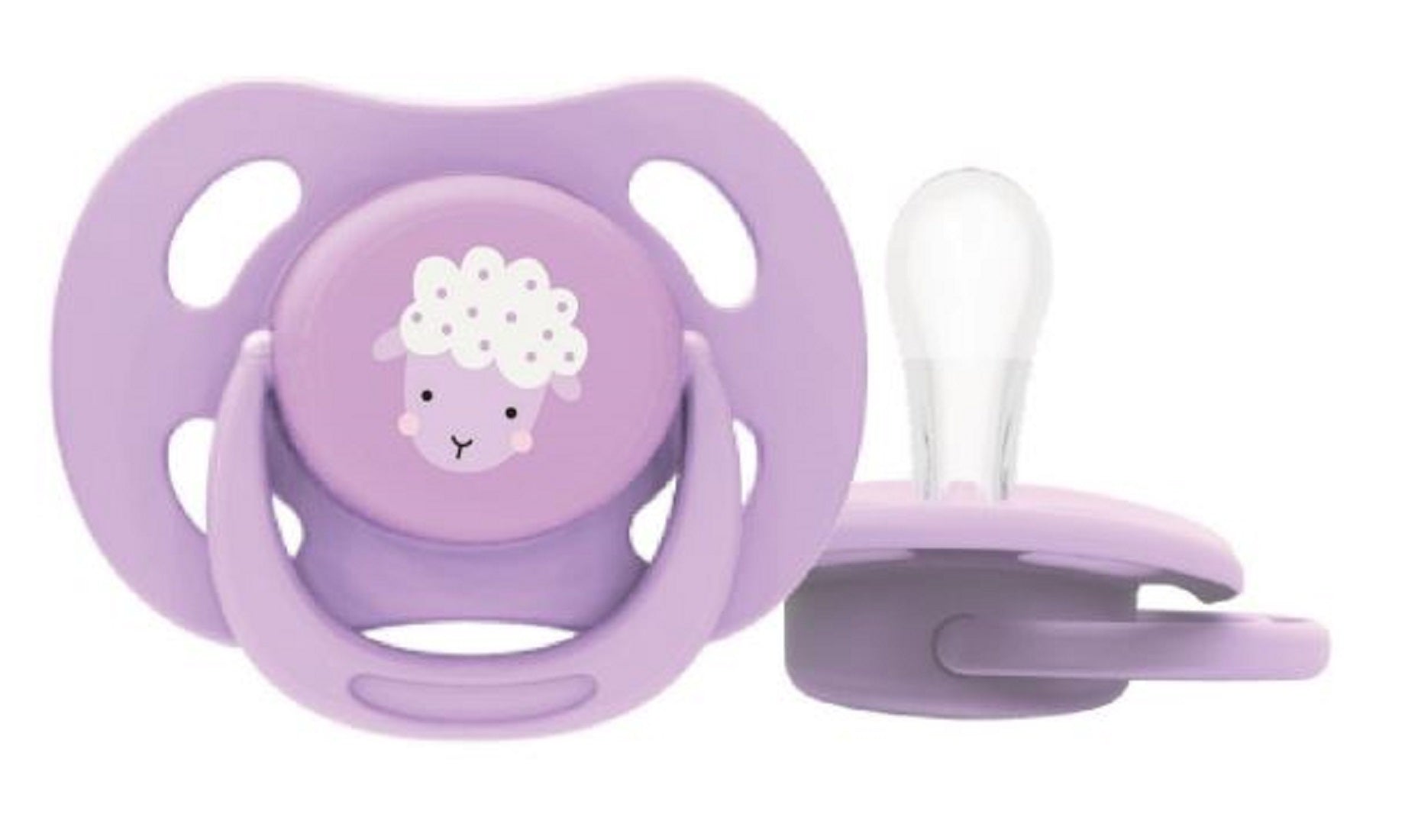 Adore Airo! The Symmetrical Pacifier that Glows in Dark with Storage Case- Purple