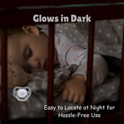 Adore Airo! The Symmetrical Pacifier that Glows in Dark with Storage Case- Grey